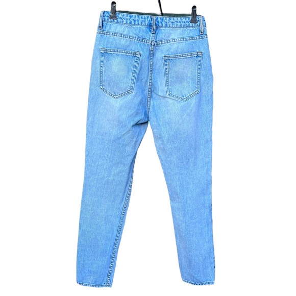 Sandro Embellished Patch Pearl Monaco Straight Leg Jeans - Picture 4 of 13